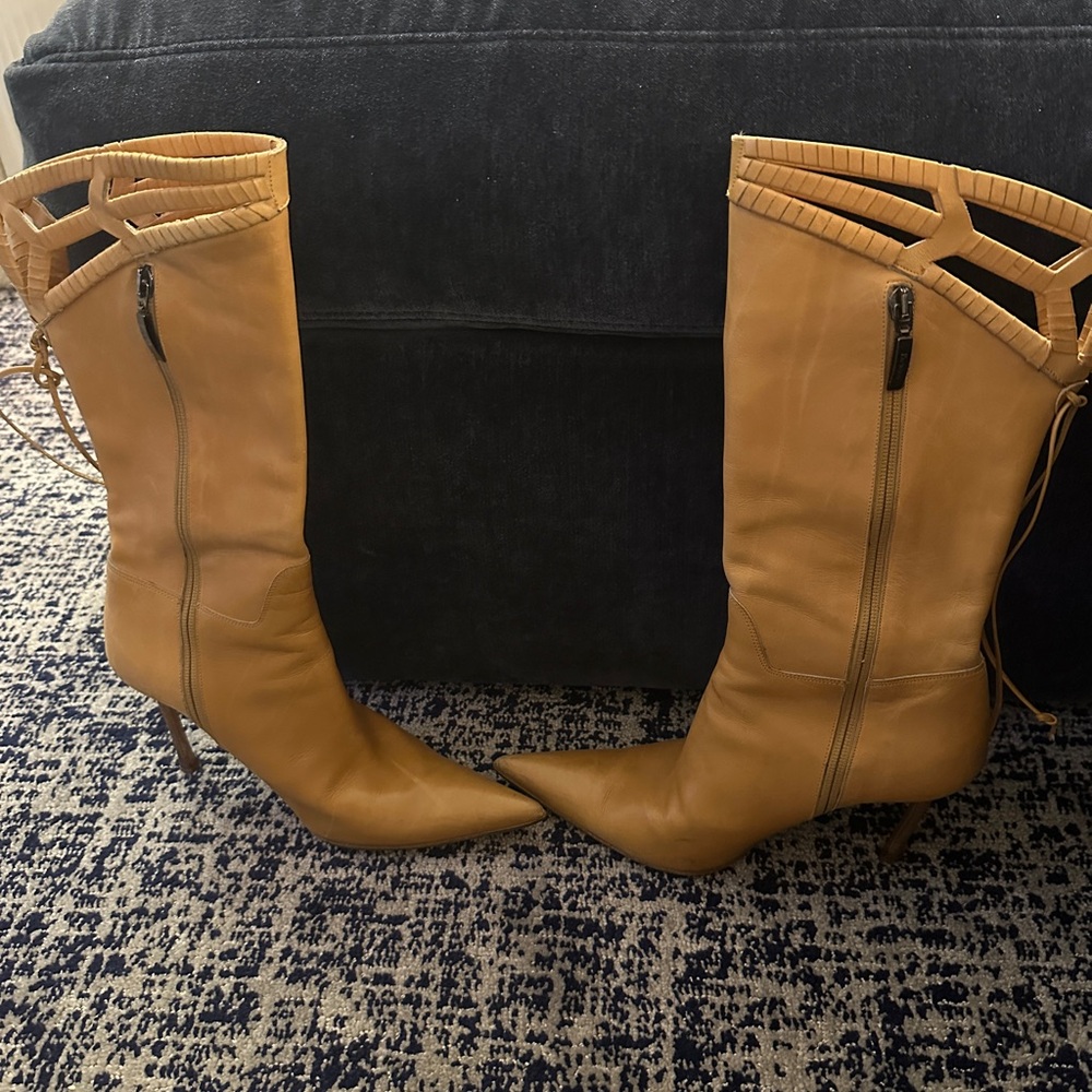 Tan Leather Women's Boots